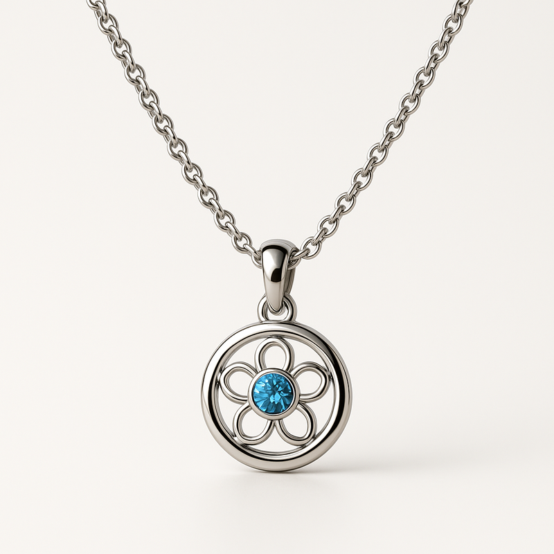 Custom Birthstone Flower Necklace: A Trendy, Durable Choice for Personalized Women's Gift Jewelry Wholesale