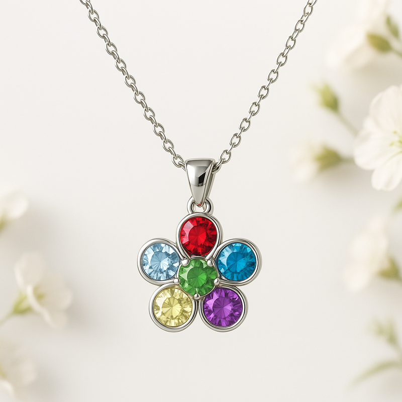 Boost Wholesale Jewelry Sales with Custom Birthstone Flower Necklace Designs for Personalized Gifting