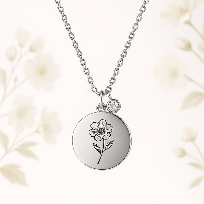 Custom Birth Month Flower Necklace: A Dedicated Gift Solution with Low MOQ for OEM Stainless Steel Jewelry Brands