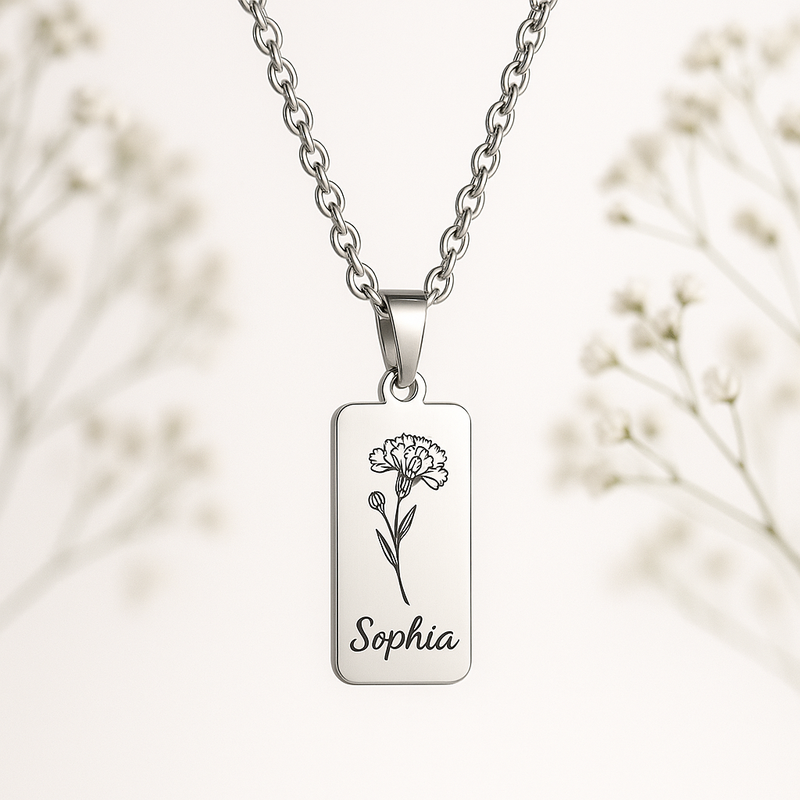 Custom Birth Flower Necklace Manufacturing: Boost B2B Sales with Personalized Women's Jewelry & Low MOQ Options