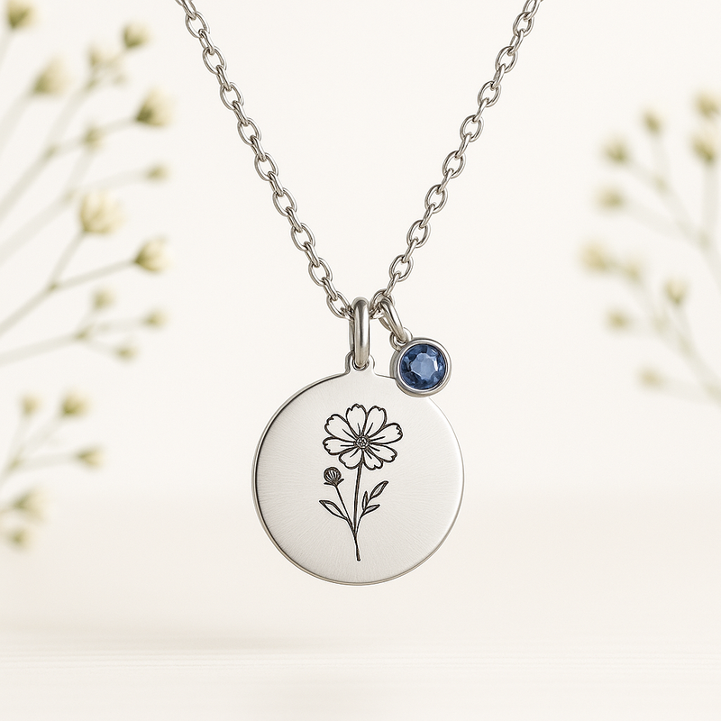 Dedicate Women's Gift Necklace Trends: Custom Birth Flower & Birthstone Jewelry for Scalable Wholesale Success