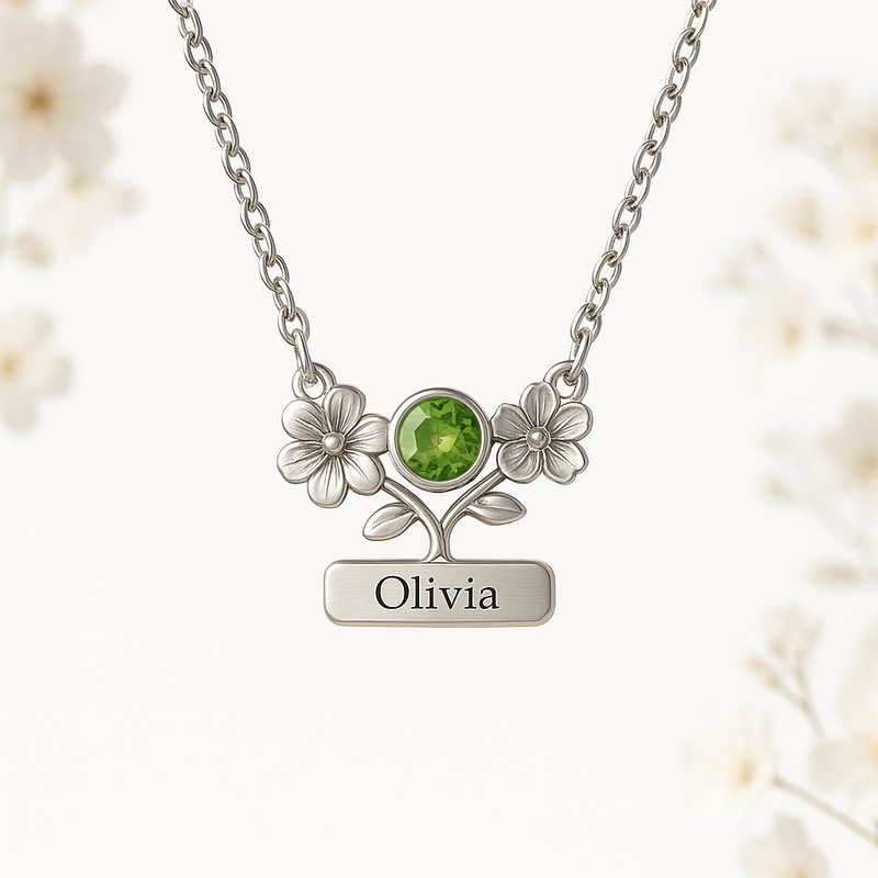 Boost Your Jewelry Brand with Dedicated Women's Birthstone Necklaces: Custom Flower Charms & Personalized Gifts at Low MOQ
