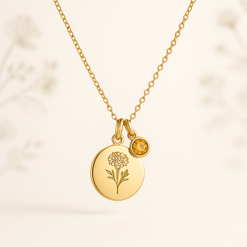 Dedicate Women's Gift Necklace: Unlock Custom Jewelry Solutions with Birth Month Flower & Birthstone Charms for Her – OEM/ODM Growth Strategies Inside