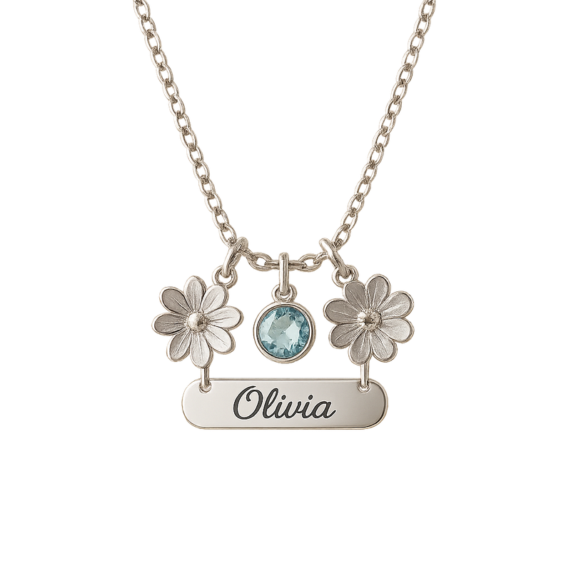 Boost Business with a Dedicate Women's Birthstone Necklace: Custom Flower Charms & Personalized Jewelry for OEM/ODM Growth