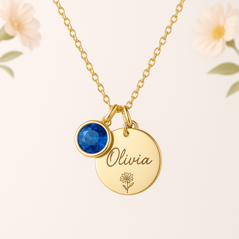 Boost B2B Sales with a Dedicate Women's Custom Birthstone Necklace: OEM/ODM Solutions for Personalized Birth Flower Jewelry