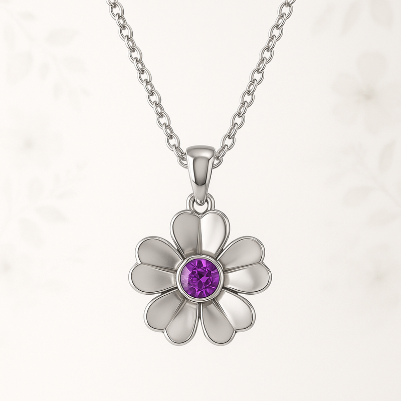 Custom Birthstone Flower Necklace: The Perfect Personalized Women's Gift Jewelry for Business Growth