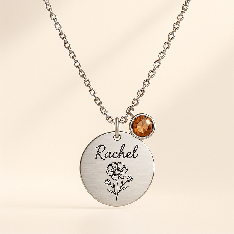 Women's Custom Birth Month Flower Necklace: A Trending Customization Opportunity for Jewelry Brands with Personalized Birthstone Charm Necklaces