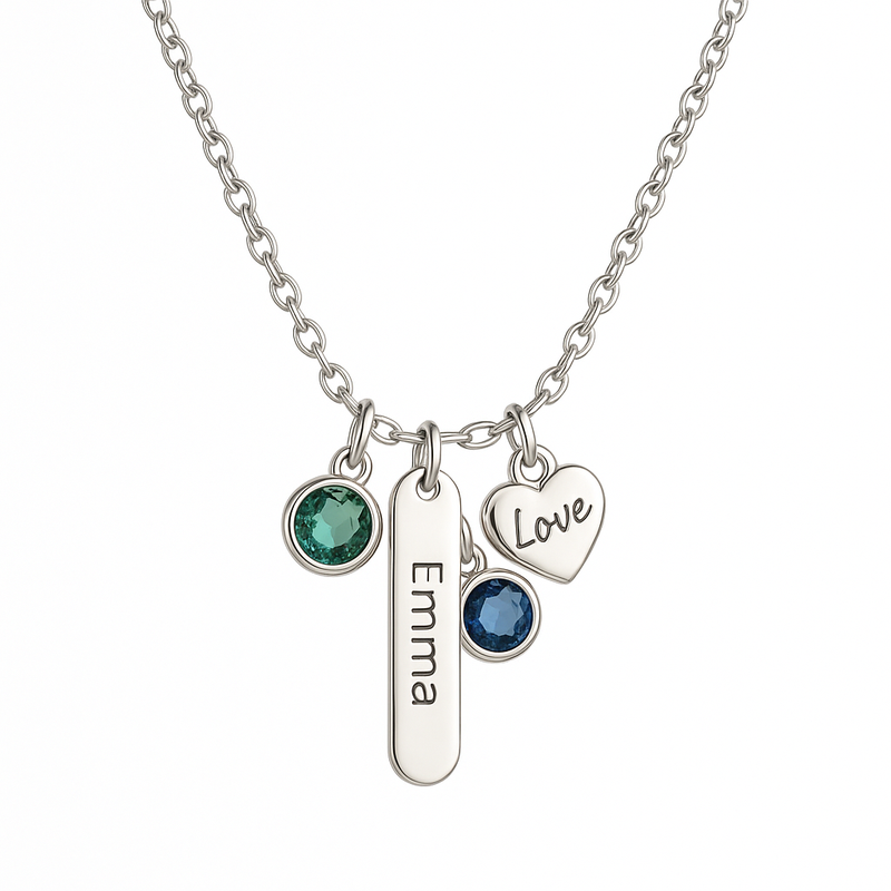 Custom Birthstone Charm Necklace: A Personalized Women's Gift Necklace for Every Occasion – Boost Your Jewelry Business with Quality, Customization, and Durability