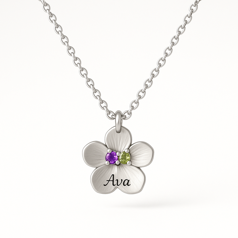 OEM Solutions for the Dedicate Women's Birthstone Flower Necklace: Custom Designs & Personalized Gift Jewelry at Low MOQ