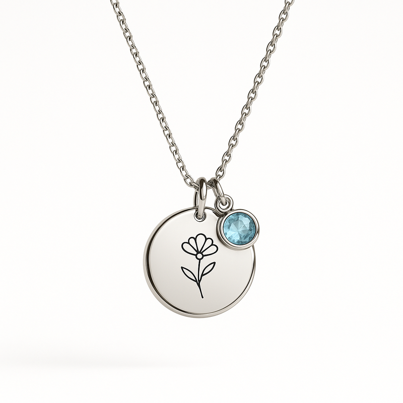 Dedicate Women’s Birthstone Necklace: Boost Your Brand with Custom Flower Jewelry & Personalized Charm Gifts