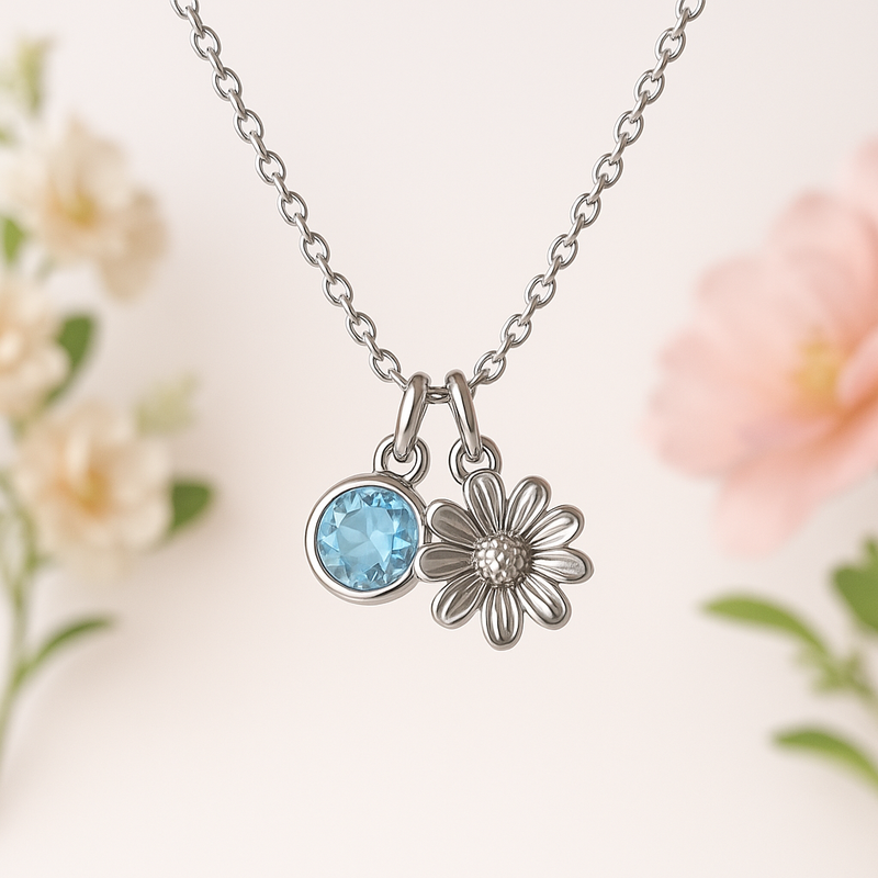 Custom Birthstone Flower Necklace Solutions for Jewelry Brands: OEM/ODM Manufacturing for Personalized Women’s Gift Jewelry