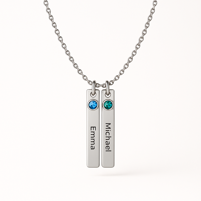 Boost Your Jewelry Brand with Dedicate Women's Custom Birthstone Necklace: Low MOQ, Durable Stainless Steel, and Customization Options