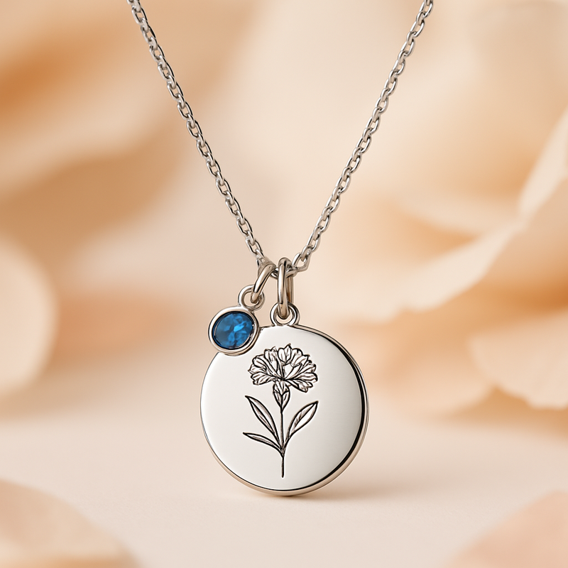 Boost Your Jewelry Brand with a Dedicate Women’s Gift Necklace: Custom Flower & Birthstone Charm Options for OEM/ODM Growth