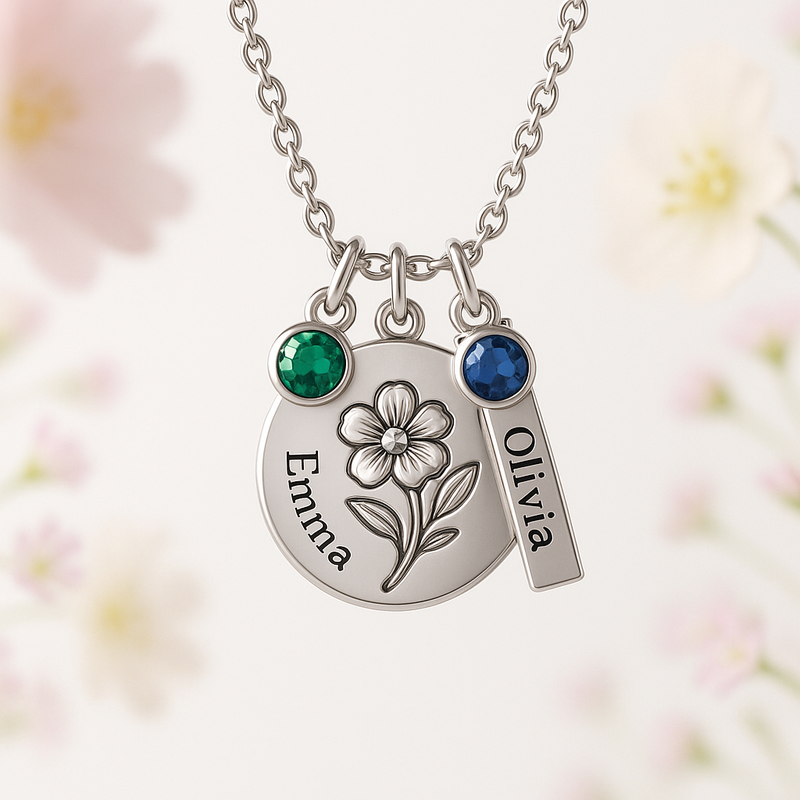 Custom Birthstone Flower Necklace Manufacturing: Boost B2B Sales with Personalized Women’s Charm Jewelry
