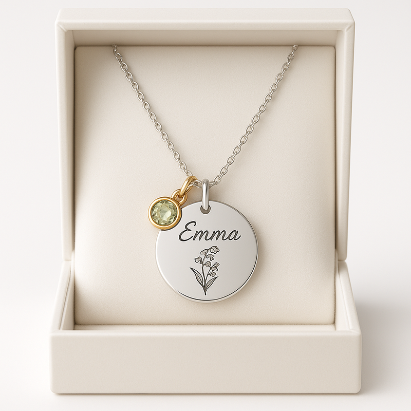 Boost Your Jewelry Business with Dedicate Women's Birthstone Necklaces: Custom Birth Month Flower Charms & Personalized Gifts for Her Necklaces