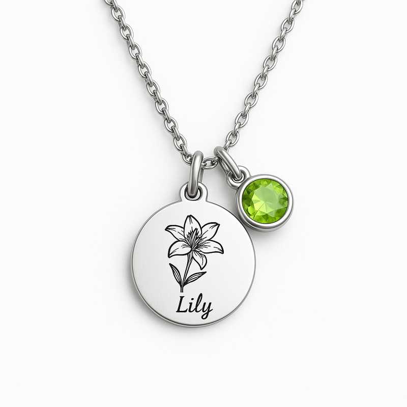 Precision-Crafted Birth Month Flower & Birthstone Necklaces: Innovation in Stainless Steel - Featured Image