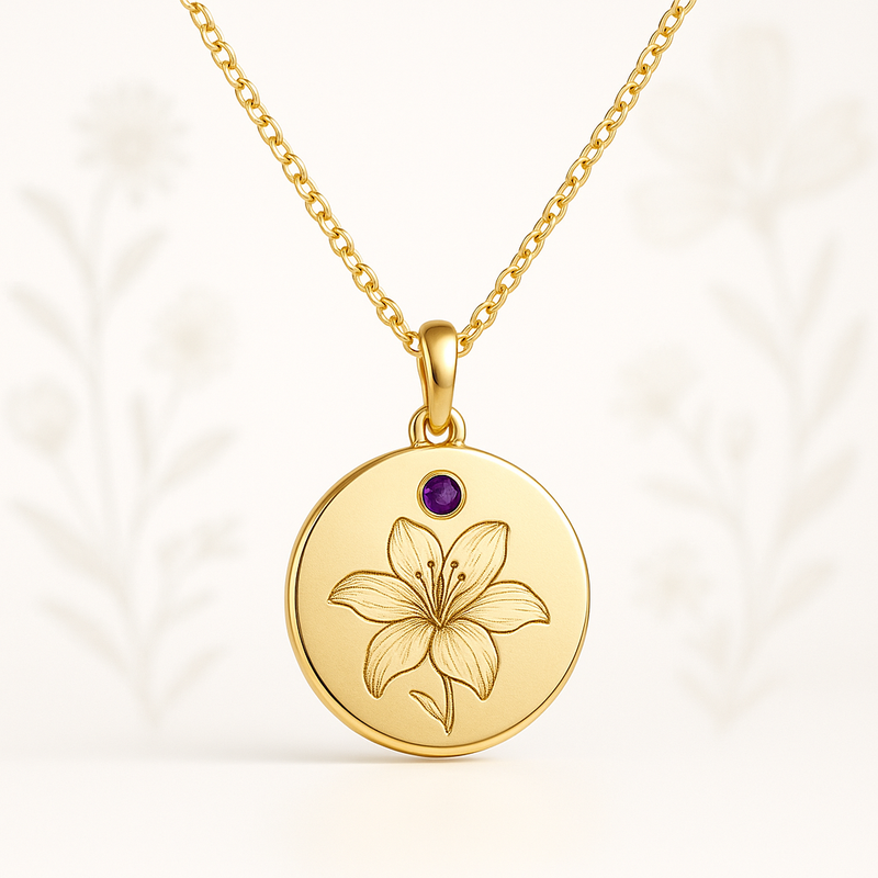 Custom Birth Month Flower Necklace: OEM/ODM Solutions for Personalized Floral Birthstone Jewelry at Low MOQ