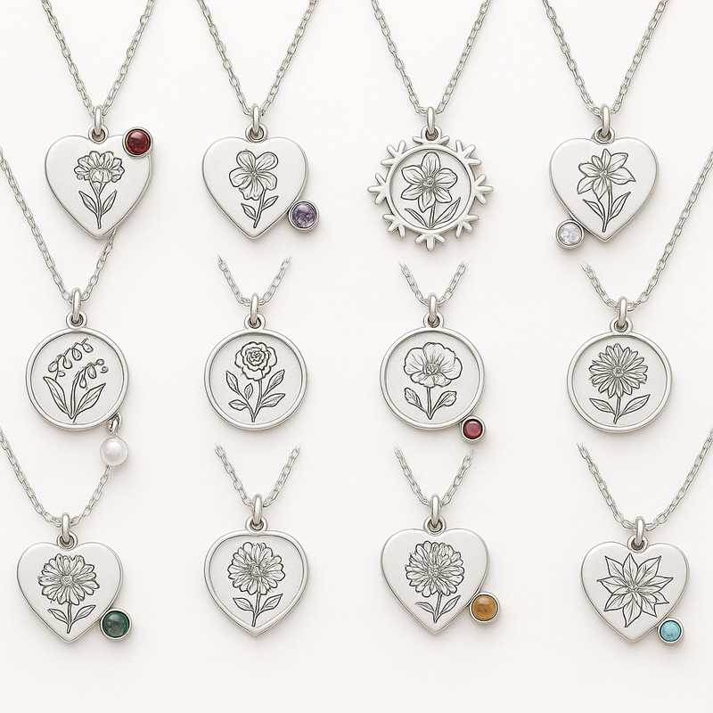 Charm the Holidays: Custom Floral & Gem Birth Necklaces - Featured Image