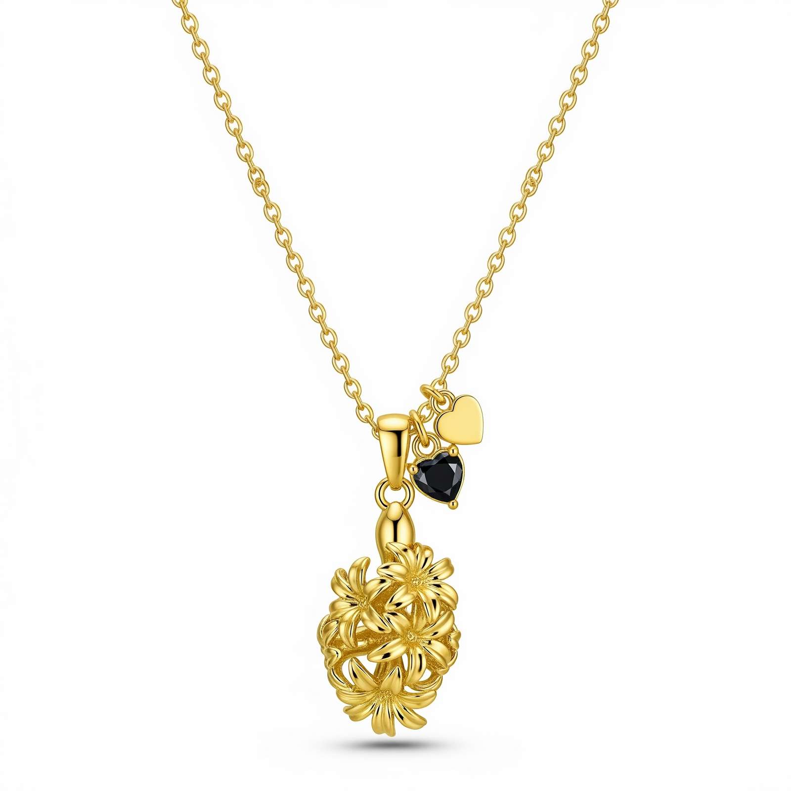 Dedicated Women's Gift Custom Birth Month Flower Birthstone Charm Necklace, Gold Floral Locket Necklace for Her, Personalized Daisy Charm Pendant with Heart Birthstone 1 Dedicated Women's Gift Custom Birth Month Flower Birthstone Charm Necklace, Gold Floral Locket Necklace for Her, Personalized Daisy Charm Pendant with Heart Birthstone