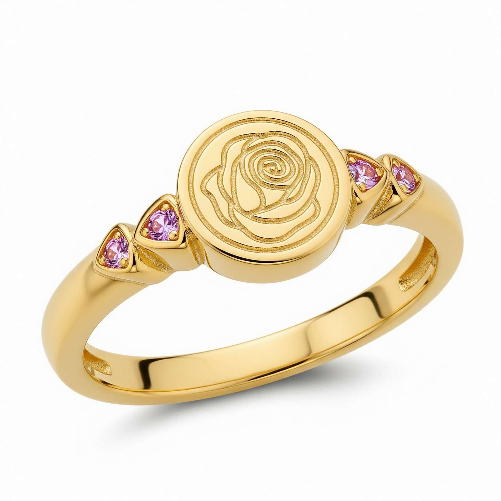 Dainty Keepsake Birth Flower Ring - Customized Stainless Steel Ring with 12 Month Personalized Flower Designs