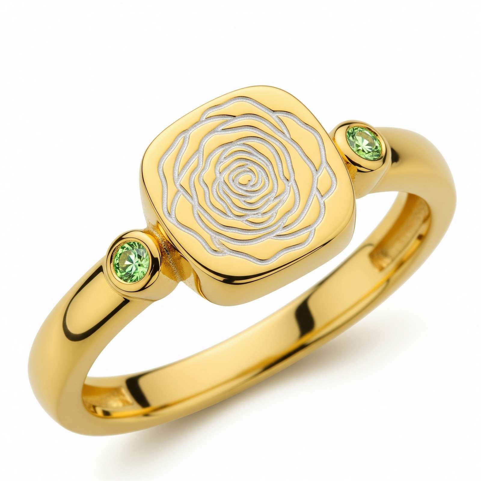 Dainty Birth Flower Ring – Customized Stainless Steel Keepsake Ring for Every Month, 12 Month Birth Flower Ring