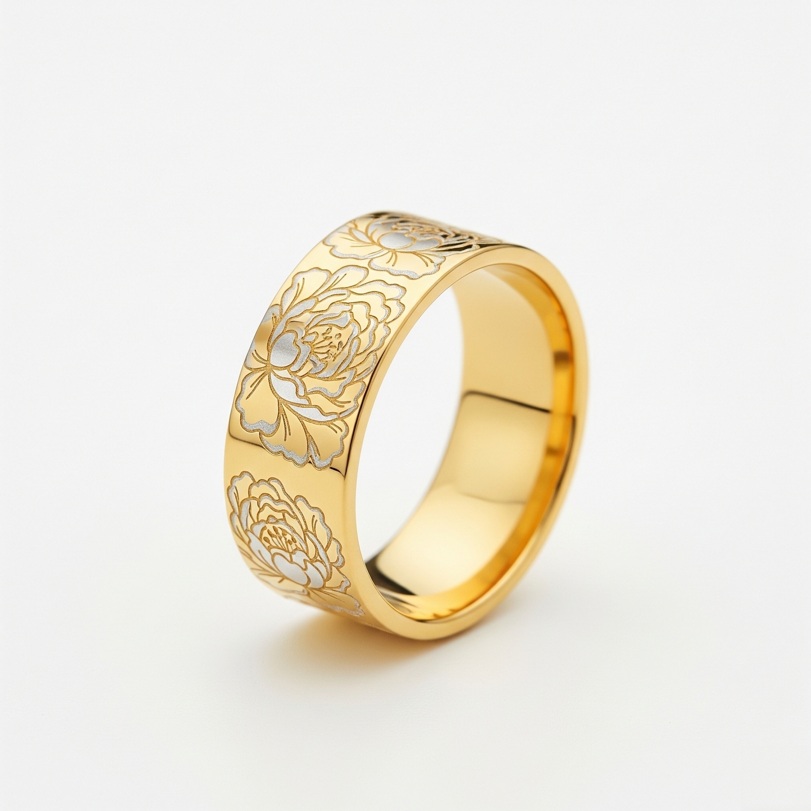 Elegant Dainty Keepsake Flower Ring with 12 Month Birth Flower Design – Customized Stainless Steel Floral Ring for Personal Style & Meaning