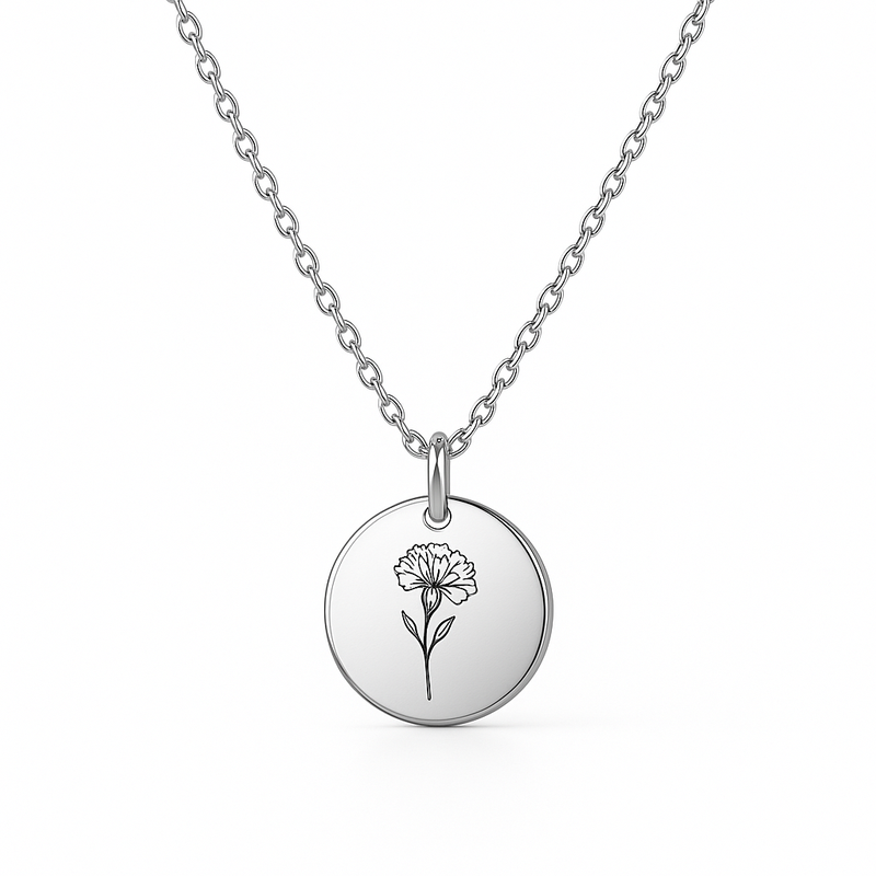 Custom Birth Month Flower Necklace: A Durable, Low MOQ Personalized Jewelry for Her with OEM/ODM Solutions