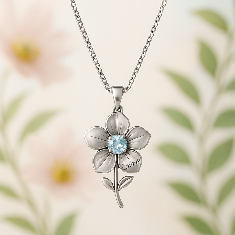 Custom Birthstone Flower Necklace for Women: OEM/ODM Solutions for Personalized Jewelry & Gifting Trends