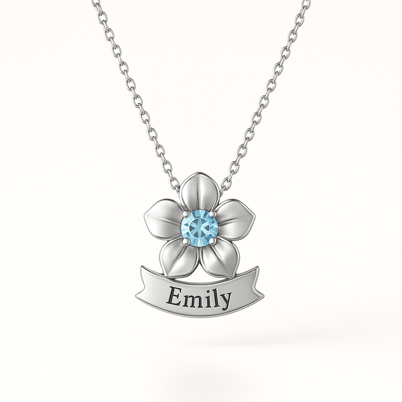 Dedicated Women's Birthstone Flower Necklace: OEM/ODM Custom Jewelry for Business Growth with Low MOQ and Quality Manufacturing