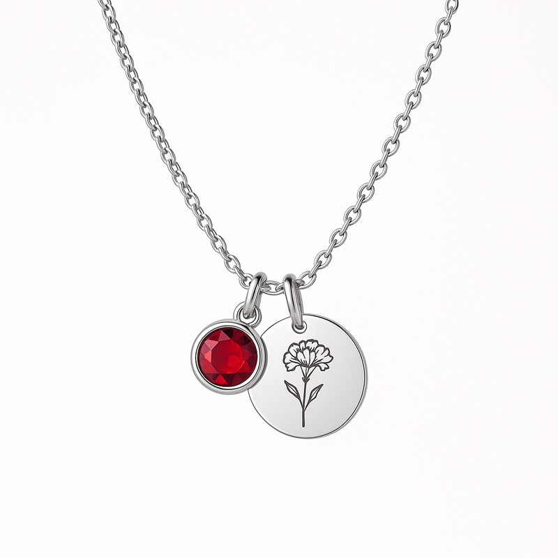 Dedicated Women's Gift Necklace: OEM Solutions for Custom Birth Month Jewelry with Low MOQ & High Durability