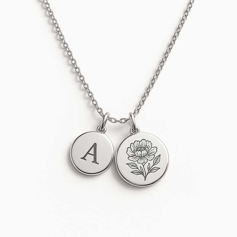 Dedicated Women's Birthstone Charm Necklace: OEM/ODM Custom Birth Month Flower Pendant Solutions for Jewelry Brands