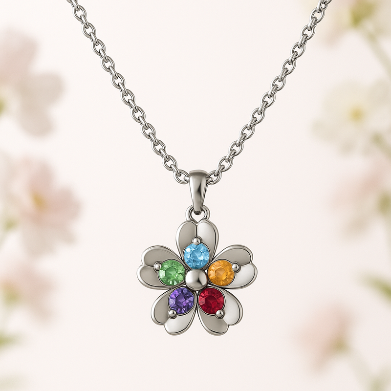 Custom Birthstone Flower Necklace: Boost Your Jewelry Brand with Personalized, Wholesale-Ready Gift Jewelry
