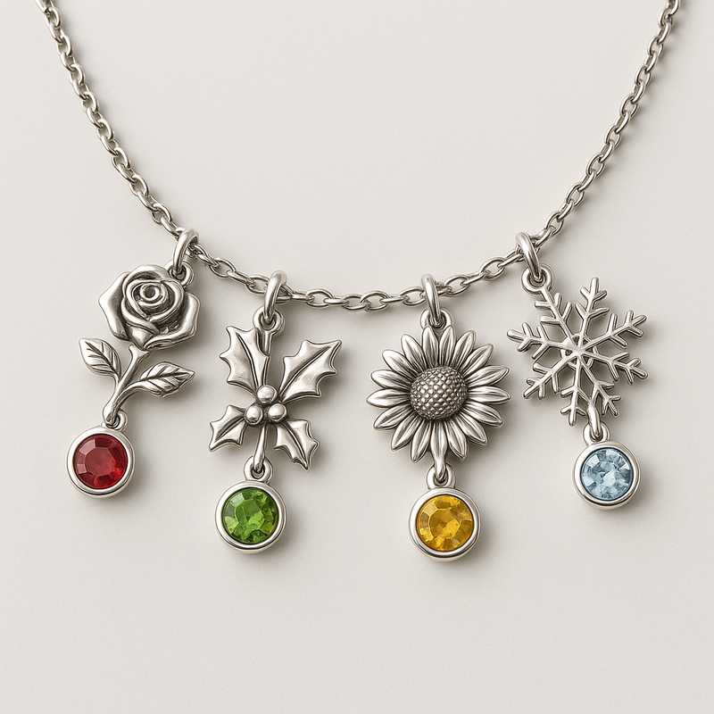 Seasonal Charm: Custom Birthstone & Flower Necklaces for Every Occasion - Featured Image