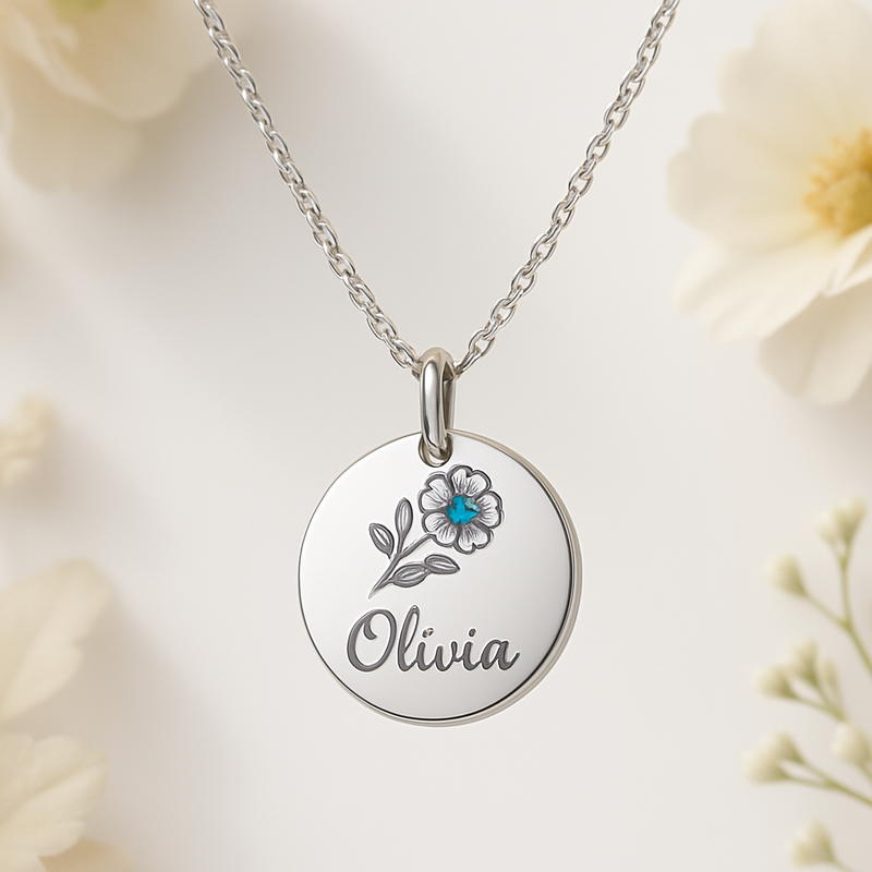 Custom Birthstone Flower Necklace OEM/ODM Solutions – Boost Your Jewelry Brand with Durable, Personalized Women's Gift Designs
