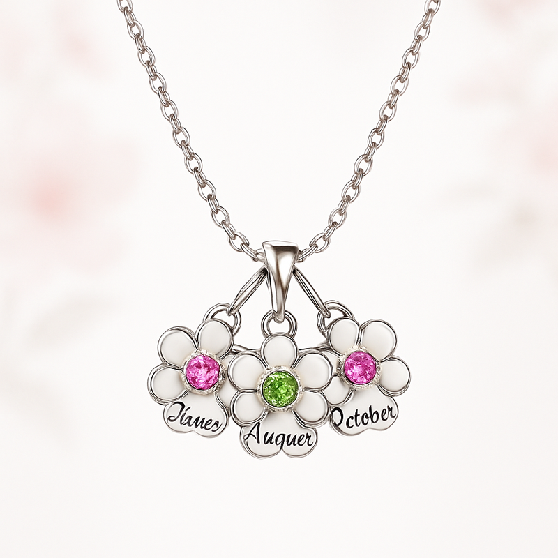 Boost Your Jewelry Brand with a Dedicated Women's Gift Necklace Line: Custom Birthstone Flower Charms & Personalized Month Jewelry at Low MOQ