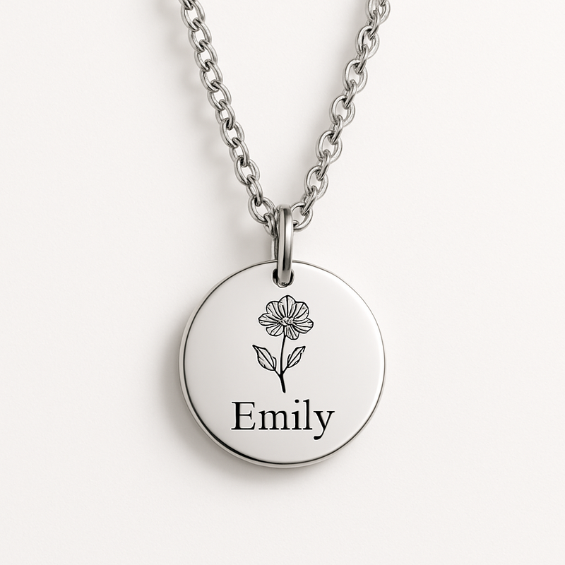 Custom Birth Month Flower Necklace: Boost Your Brand with Low MOQ Personalized Jewelry for Her
