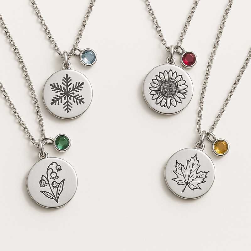 Timeless Treasures: Holiday & Seasonal Birth Charm Necklaces - Featured Image