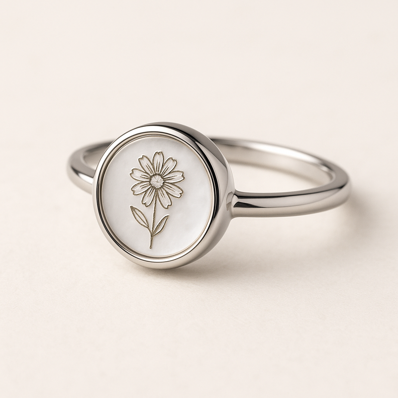 Enhance Your Jewelry Business with Dainty Keepsake Rings: Customized Stainless Steel Birth Flower Rings & 12-Month Personalized Birth Flower Jewelry