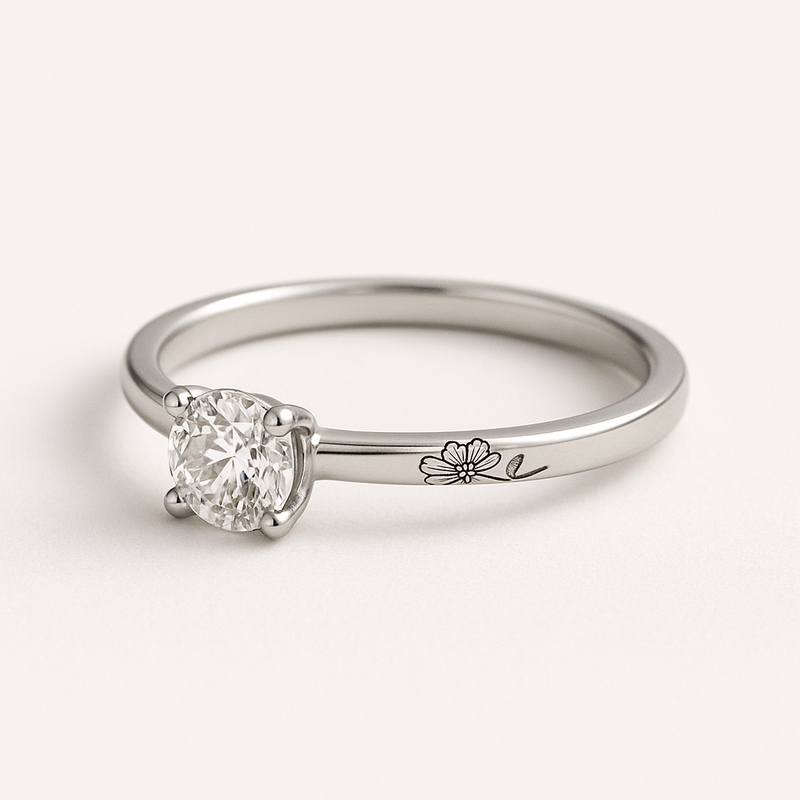 Dainty Keepsake Birth Flower Ring: Customized Stainless Steel Birth Flower Rings for Wholesale and Business Growth