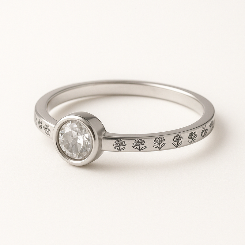 Enhance Your Jewelry Collection with Dainty Keepsake Birth Flower Rings: A Guide to 12-Month Customized Stainless Steel Rings