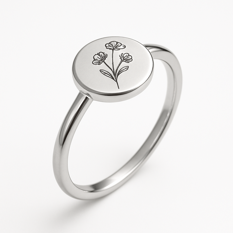 Elevate Your Jewelry Line with Dainty Keepsake Rings: Customized Stainless Steel Birth Flower Designs for Every Month