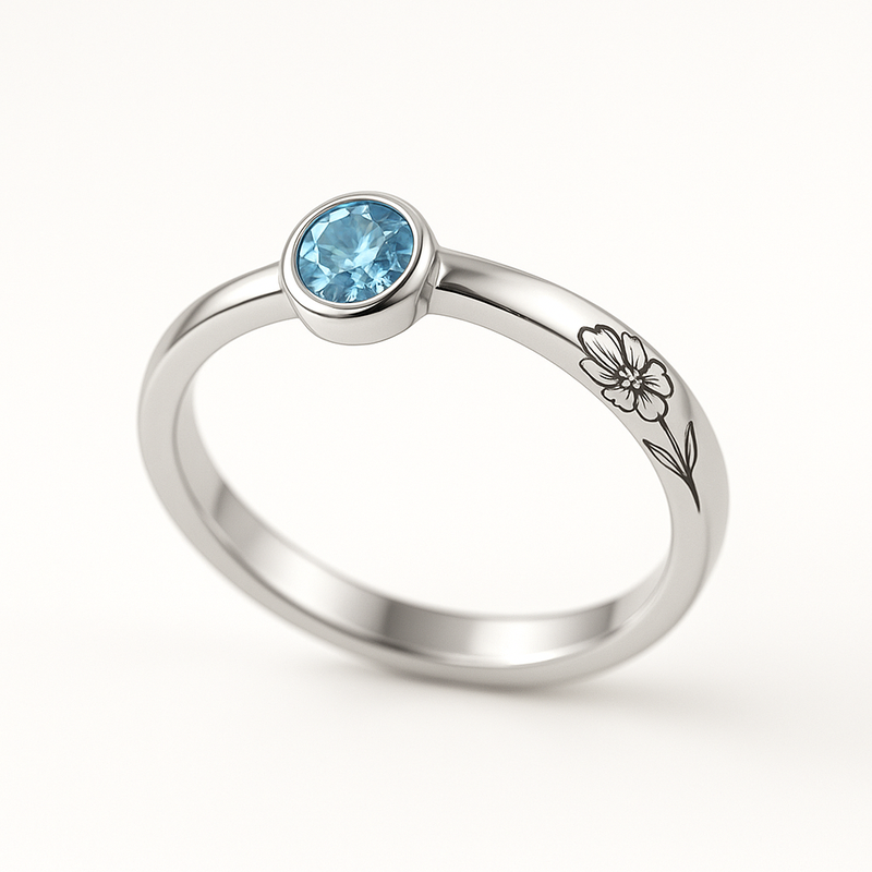 Why the Dainty Keepsake Birth Flower Ring is the Perfect Wholesale Option for 12-Month Customized Stainless Steel Jewelry