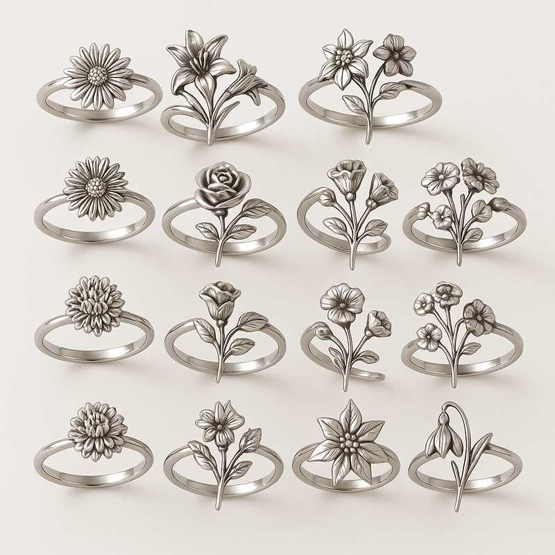 Seasonal Charm: Customized Birth Flower Rings for Every Occasion - Featured Image