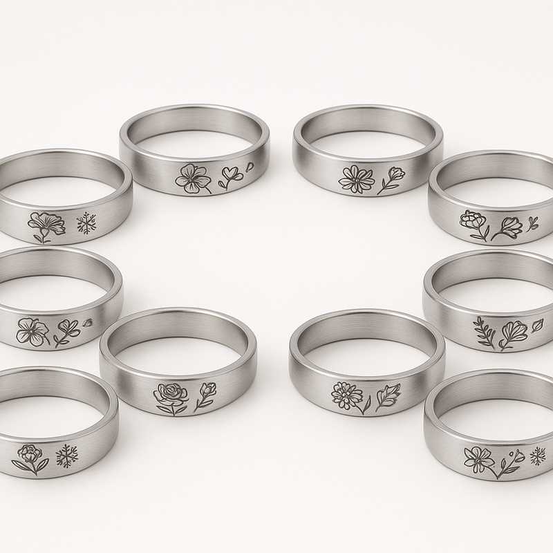 Timeless Blooms, Festive Moments: OEM-Ready Birth Flower Rings - Featured Image