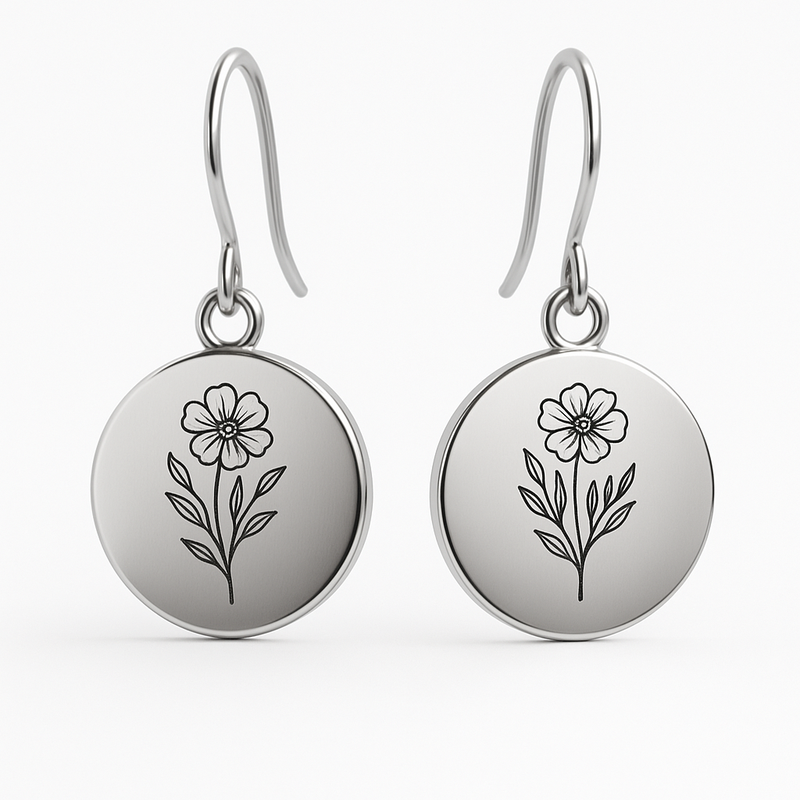 Custom Stainless Steel Birth Flower Earrings: A Trend in Personalized Birth Month Floral Drop Earrings for Wholesale Business Growth
