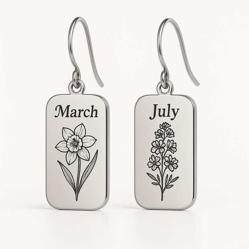 Custom Stainless Steel Birth Flower Earrings: A Guide to Birth Month Floral Drop Earrings and Stainless Steel Dangle Earrings for Wholesale Success