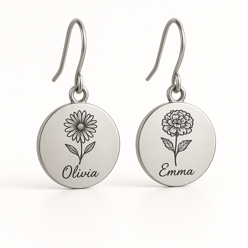 Custom Stainless Steel Birth Flower Earrings Manufacturing: Wholesale Solutions for Birth Month Floral & Dangle Designs