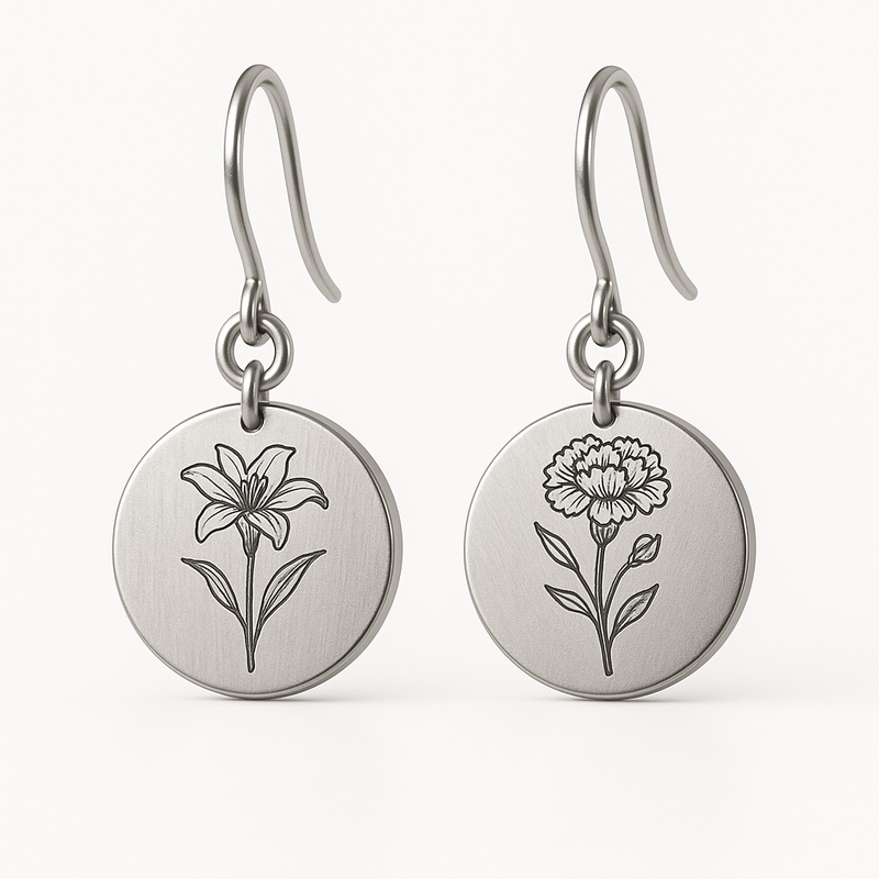 Custom Stainless Steel Birth Flower Earrings: Wholesale Manufacturing Trends in Birth Month Floral Drop Earrings & Dangle Jewelry