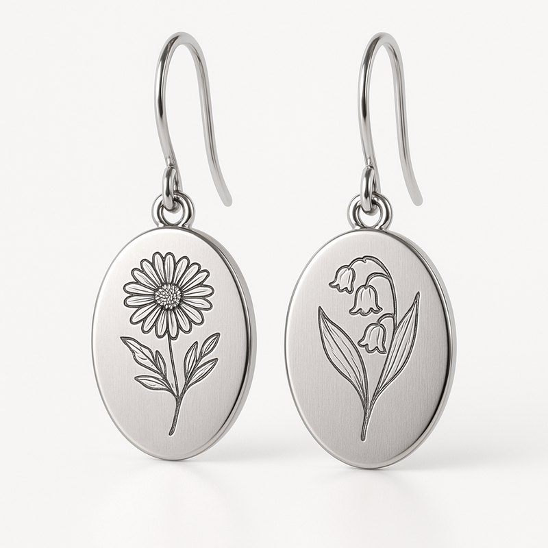 Boost Your Business with Custom Stainless Steel Birth Flower Earrings: The Trend of Personalized Floral Drop & Dangle Designs