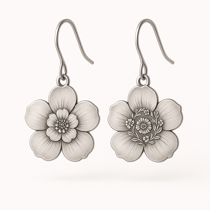 Custom Stainless Steel Birth Flower Earrings: The Trendy Floral Drop Dangle Earrings Your Business Needs for Growth